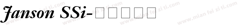 Janson SSi字体转换
